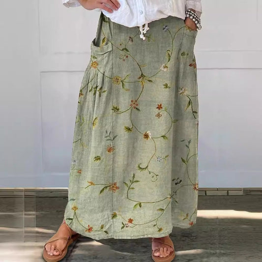 Retro Floral Sophie Laurie Everyday Pocket Skirt