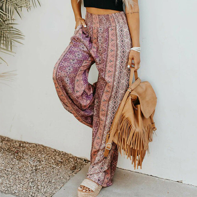 Boho Print Wide Leg Pants by Sophie Laurie