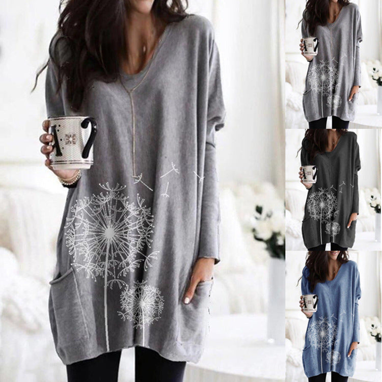 Printed Dandelion Sophie Laurie Long Sleeve Blouse