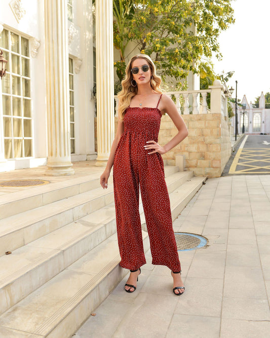 Chic Polka Dot Sophie Laurie Wide-Leg Jumpsuit