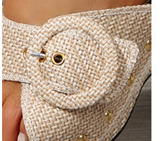 Chic Rivet Strap Sandals by Sophie Laurie