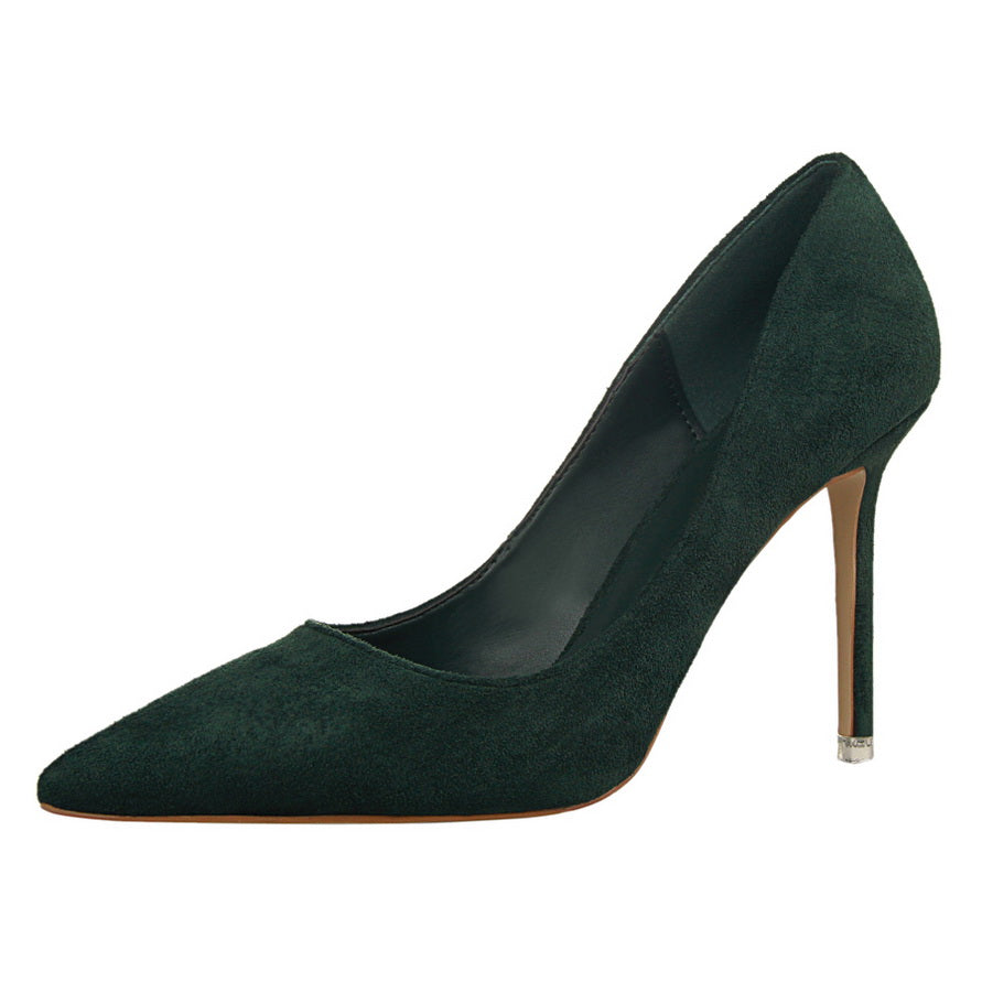Chic Suede Pointed Heels by Sophie Laurie