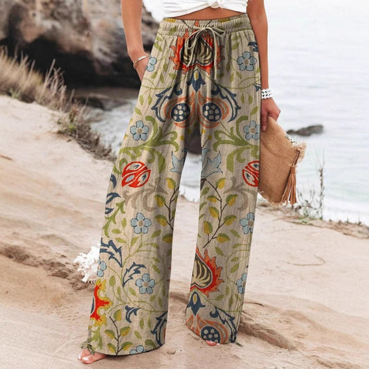 Boho Botanical Sophie Laurie Women's Wide-Leg Pants