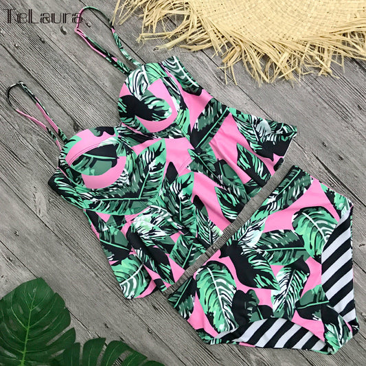 Floral High Waisted Bikini Sophie Laurie Swimwear