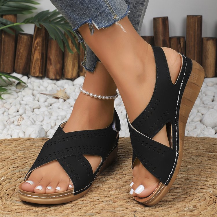 Chic Comfort Sophie Laurie Plus Size Wedge Sandals