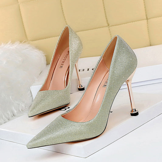Sparkling Pointed Toe Heels by Sophie Laurie