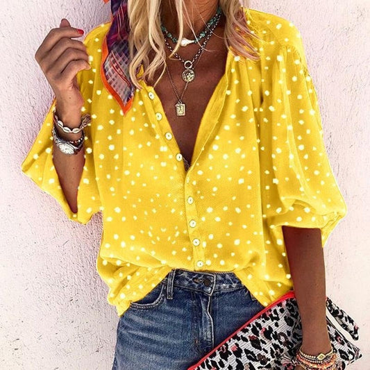 Chic Printed Long Sleeve Blouse by Sophie Laurie