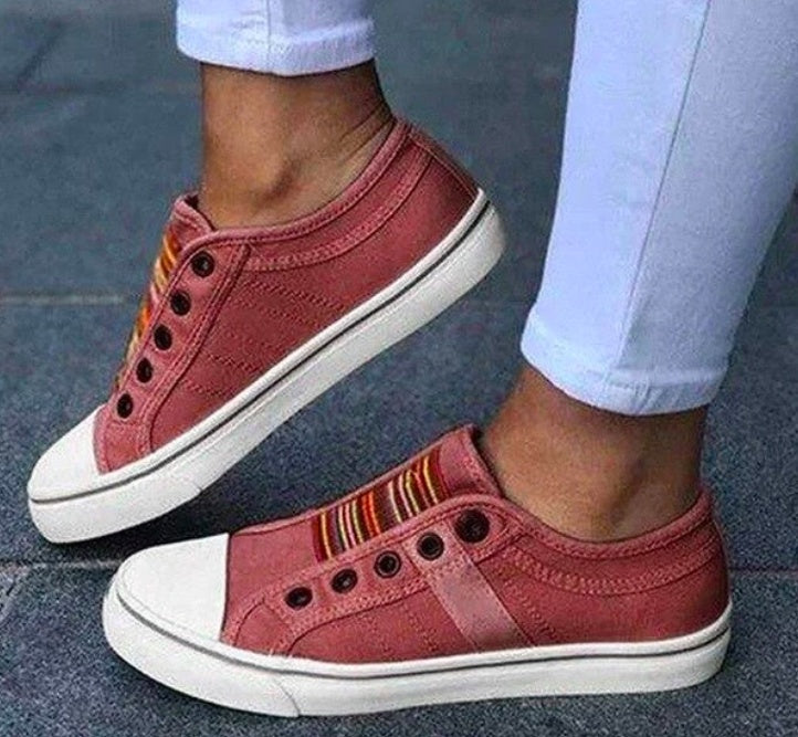 Pinterest-Inspired Sophie Laurie Laceless Canvas Sneakers