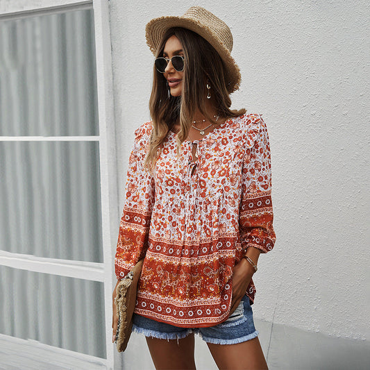Bohemian Floral Sophie Laurie Printed Summer Top