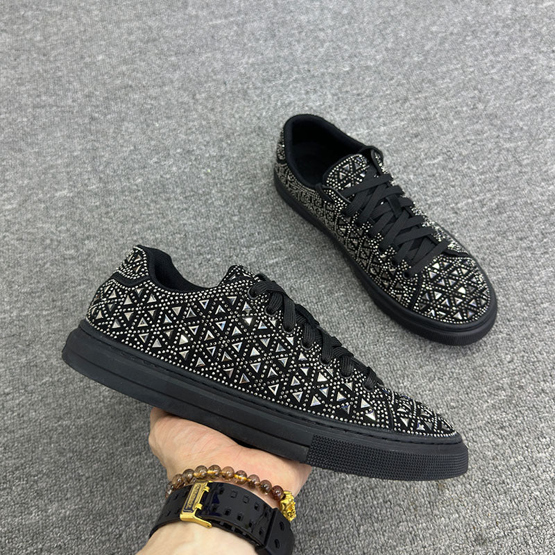 Rhinestone Suede Sneakers by Sophie Laurie