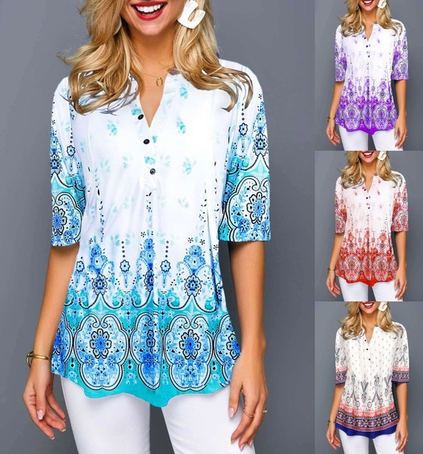 Boho Print Sophie Laurie Comfortable Everyday Shirt