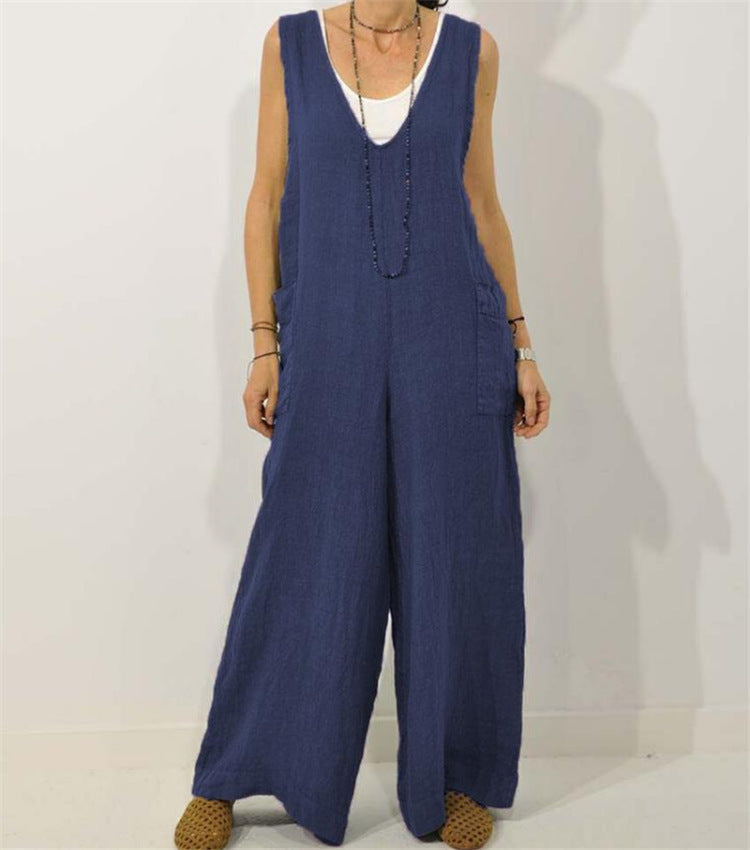 Relaxed V-Neck Cotton Jumper by Sophie Laurie