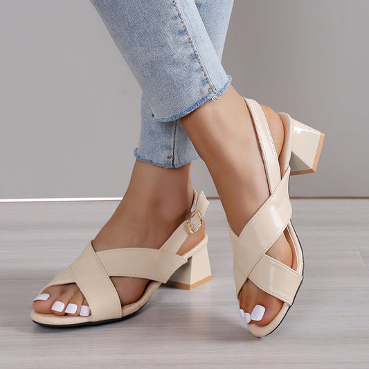 Chic Block Heel Sandals Sophie Laurie Ankle Strap