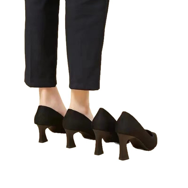 Elegant Black Stiletto Heels by Sophie Laurie