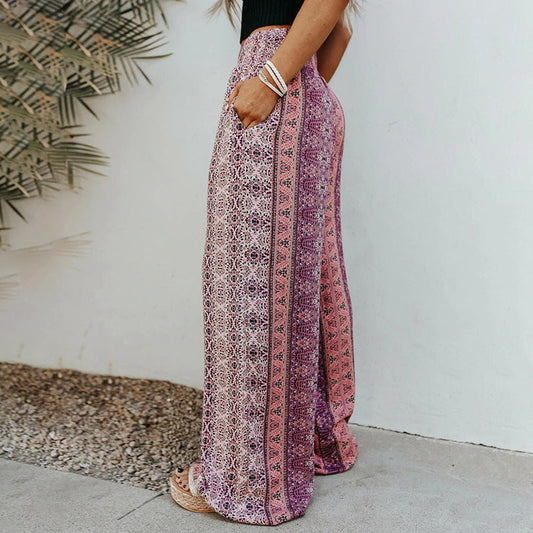 Boho Print Wide Leg Pants by Sophie Laurie