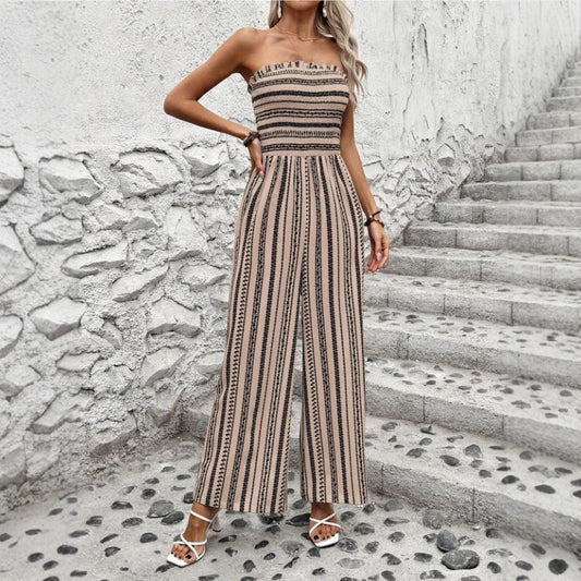 Chic Striped Sophie Laurie Tube Top Jumpsuit
