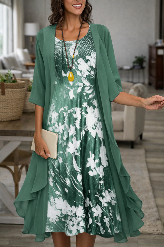 Elegant Chiffon Two-Piece Dress Set by Sophie Laurie