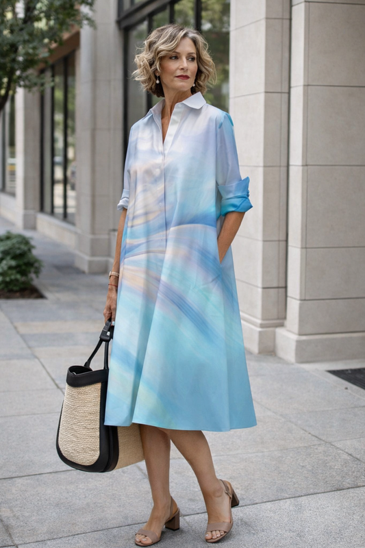 Vibrant Summer Shirt Dress by Sophie Laurie