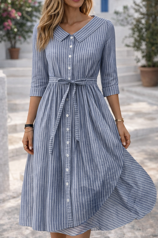 Striped Everyday Shirt Dress Sophie Laurie