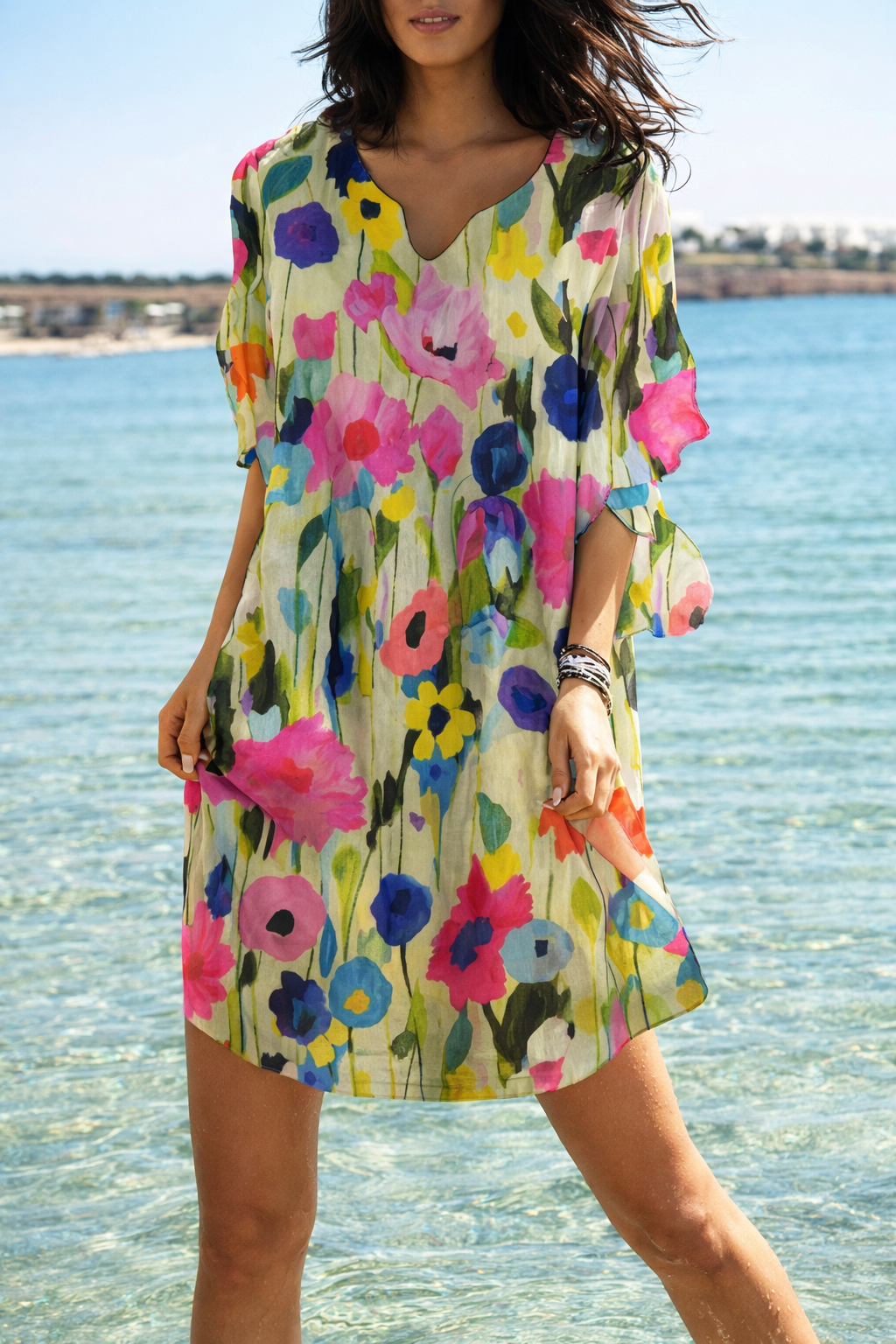 Fresh Floral Sophie Laurie Summer Vacation Dress
