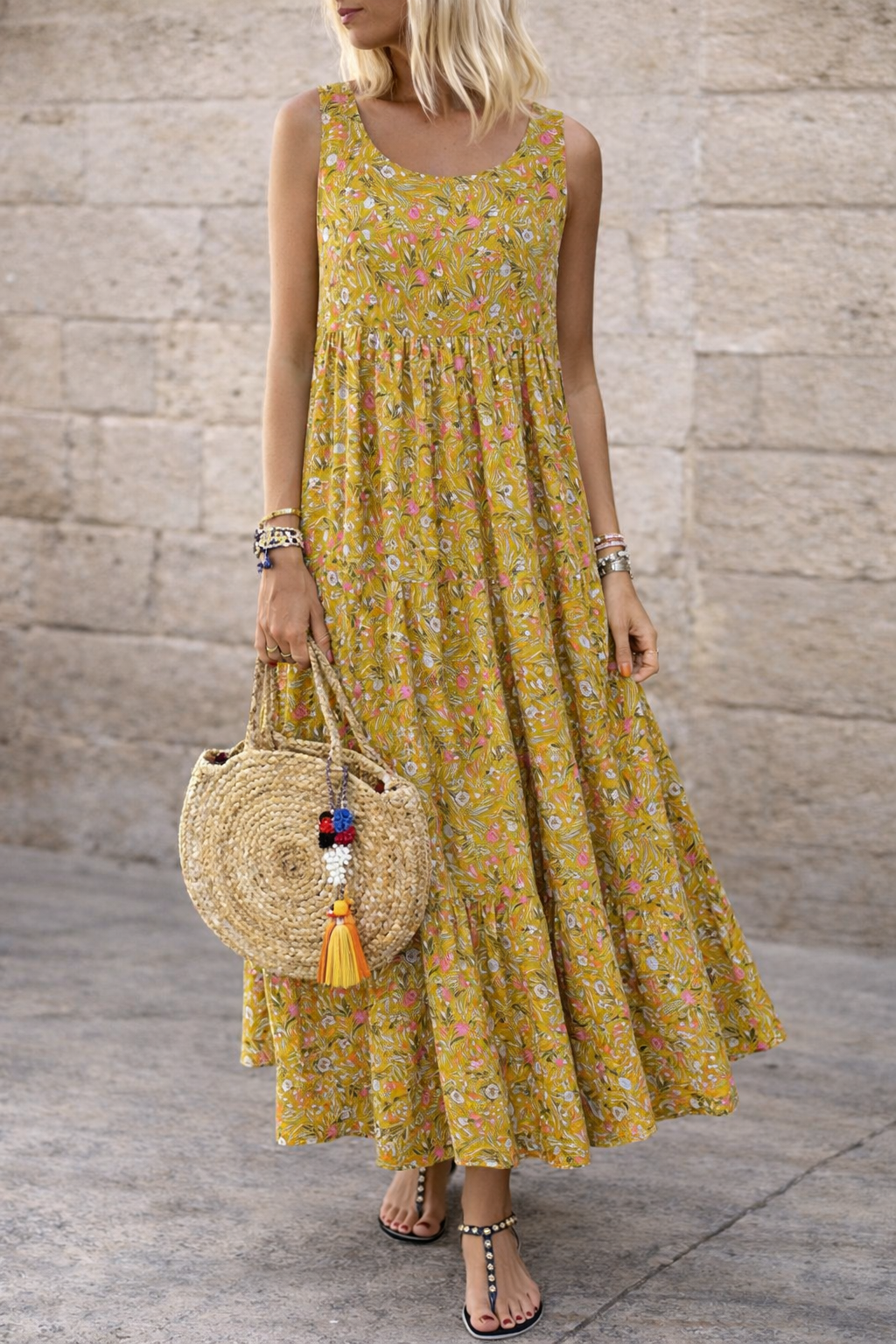 Bohemian Floral Maxi Dress Sophie Laurie Summer