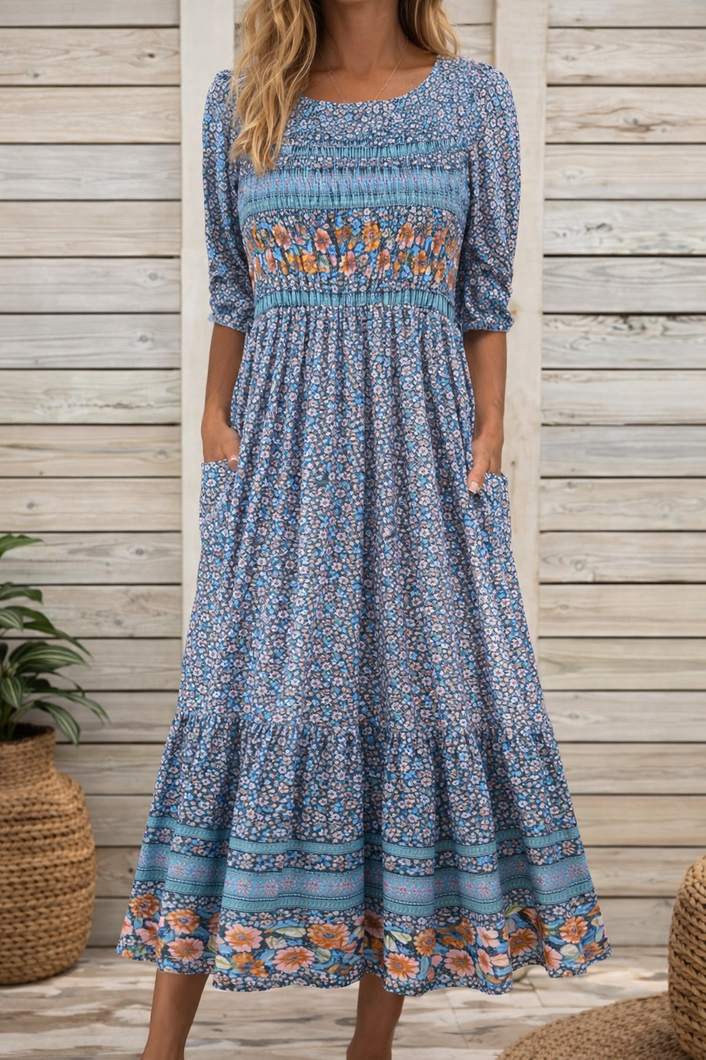 Floral Boho Long Dress by Sophie Laurie