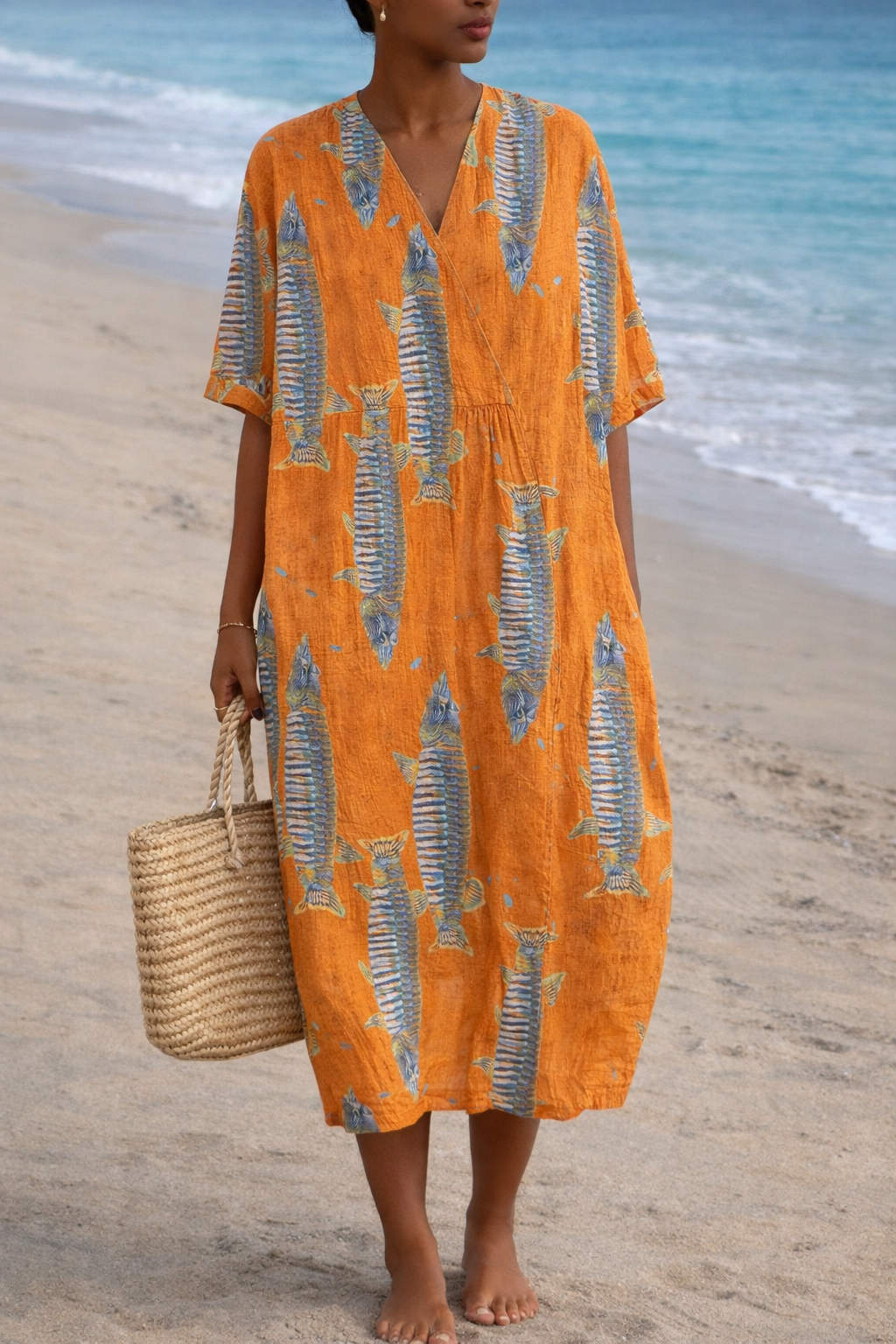 Boho Floral Sophie Laurie V-Neck Summer Dress