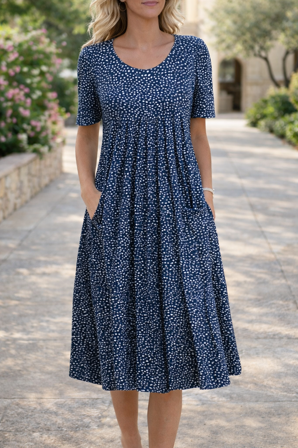 Polka Dot A-Line Dress by Sophie Laurie