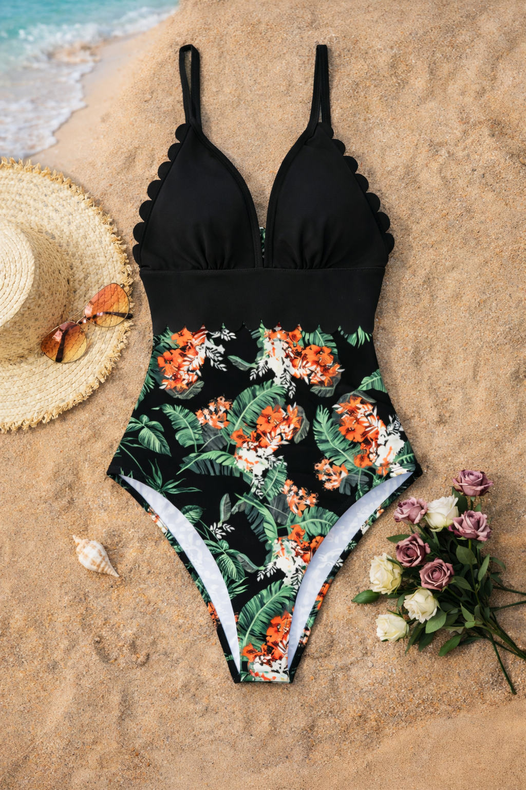 Tropical Plus Size One Piece by Sophie Laurie