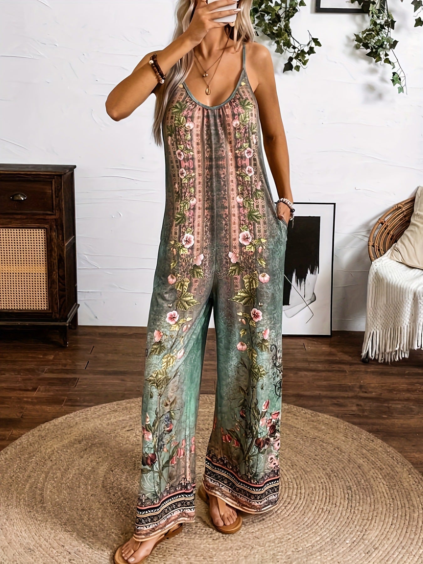 Boho Floral Sophie Laurie Printed Jumpsuit