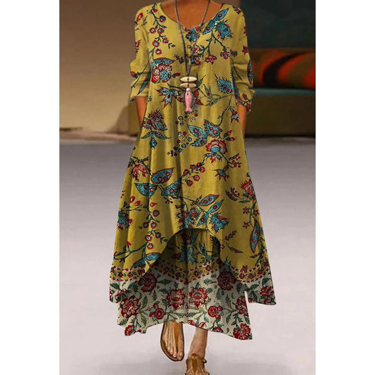 Artistic Floral Swing Dress by Sophie Laurie