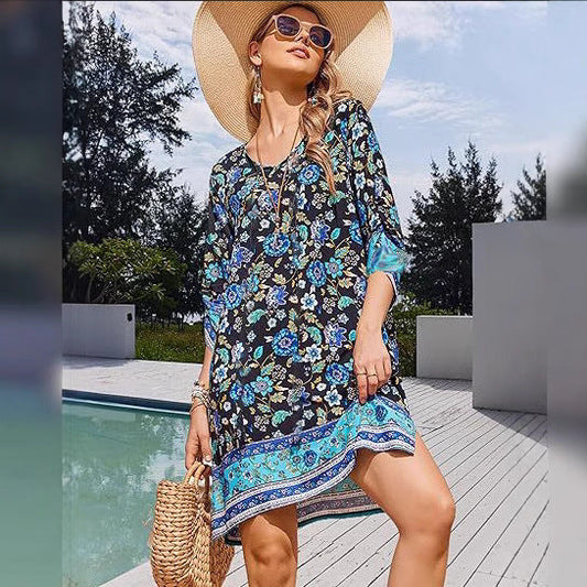 Boho Floral Sophie Laurie Tassel Mini Dress
