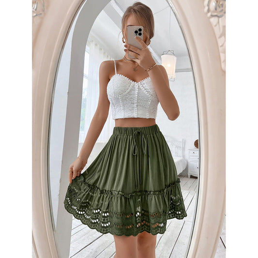 Chic Lace Patchwork Skirt by Sophie Laurie
