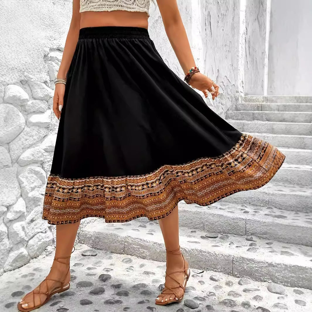 Boho A-Line Maxi Skirt by Sophie Laurie