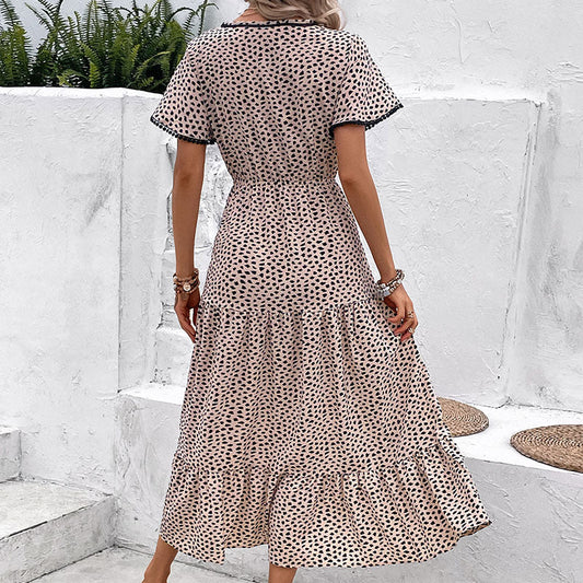 Leopard Print V-Neck Dress Sophie Laurie