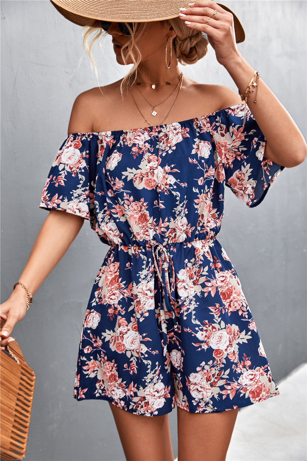 Floral Off-Shoulder Sophie Laurie Jumpsuit