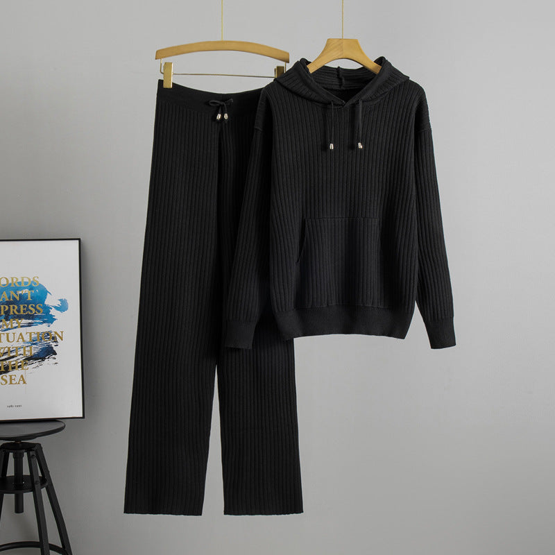 Trendy Hooded Knit Set by Sophie Laurie