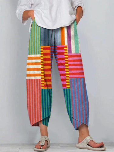 Vibrant Stripe Sophie Laurie Cropped Pants