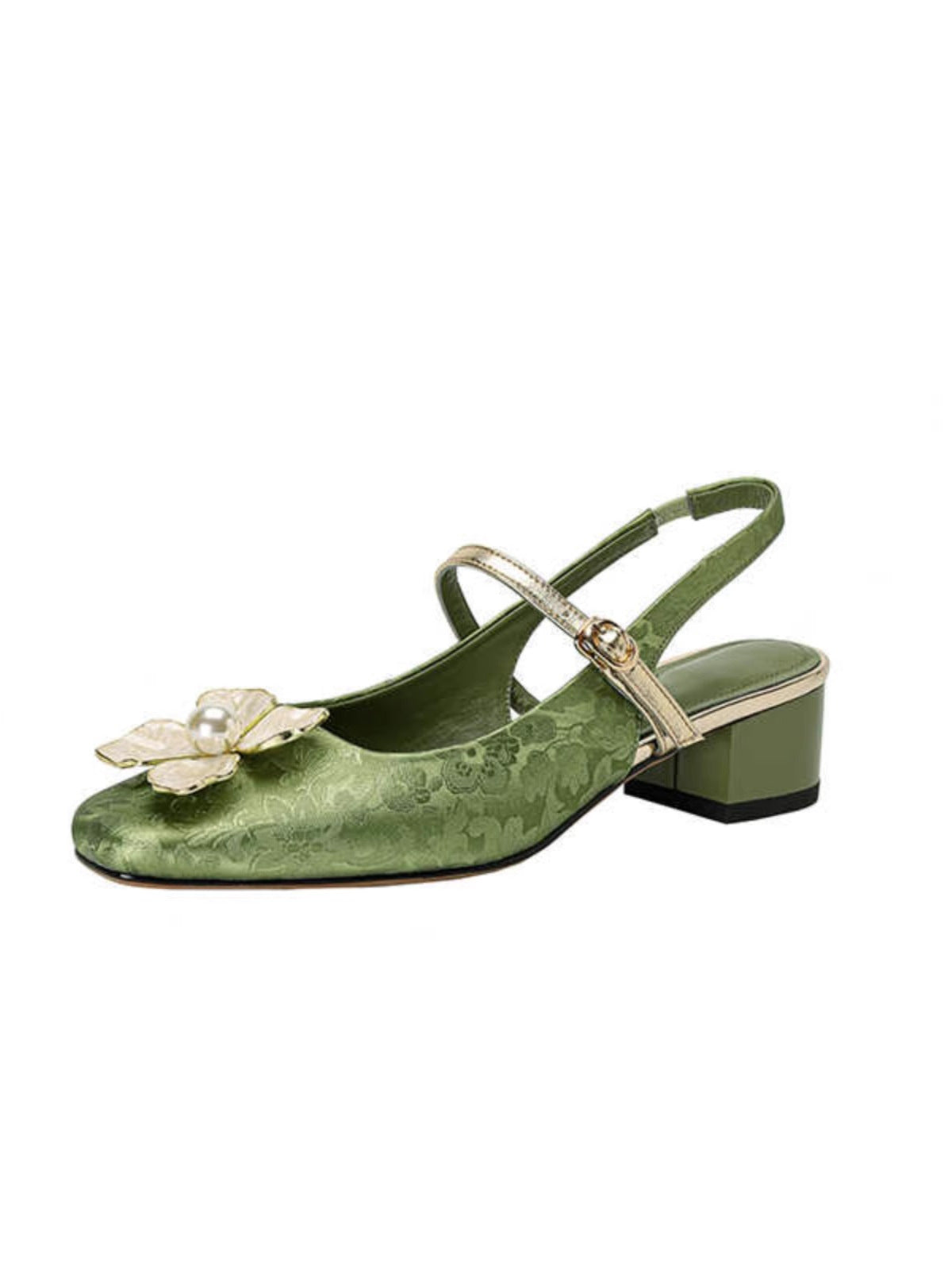 Vintage Floral Sophie Laurie Square Toe Heels