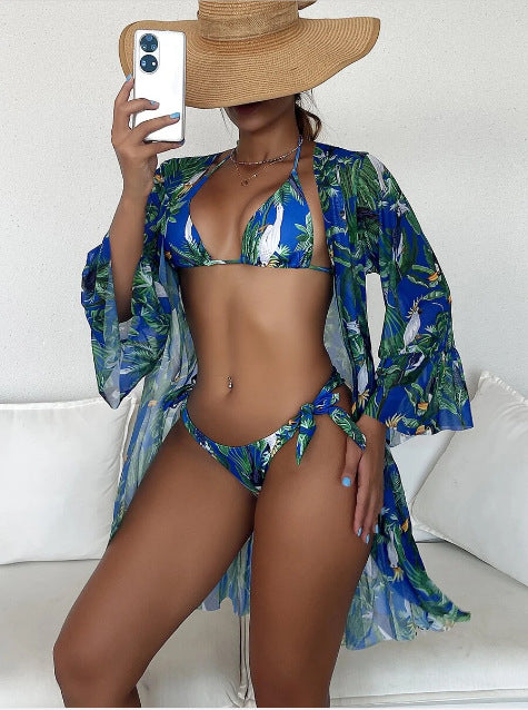 Tropical Print Sophie Laurie Bikini Kimono Set