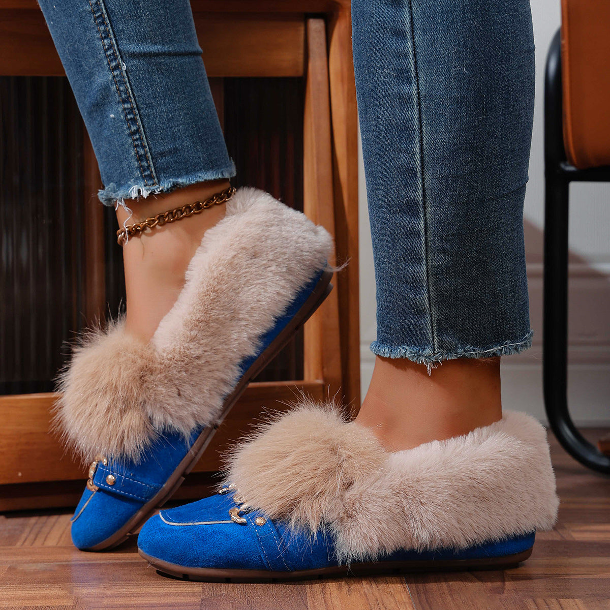 Velvet Plush Loafers by Sophie Laurie