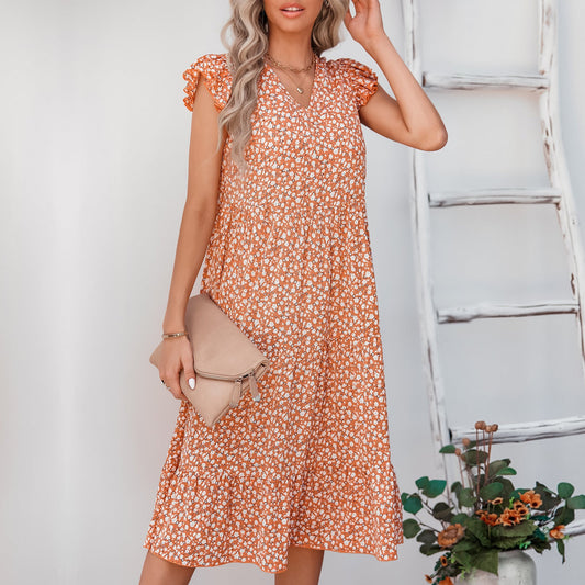 Chic Floral Midi Dress by Sophie Laurie