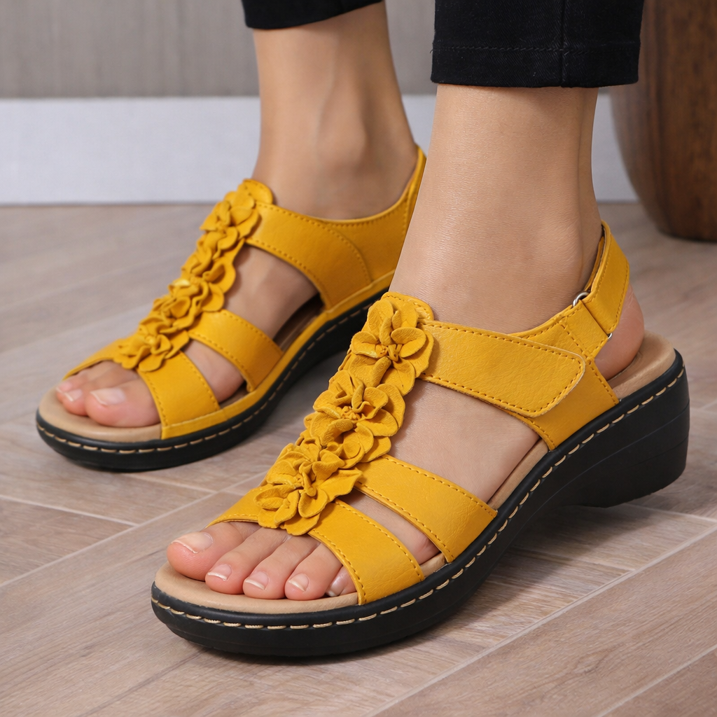 Floral Comfort Sophie Laurie Wedge Sandals