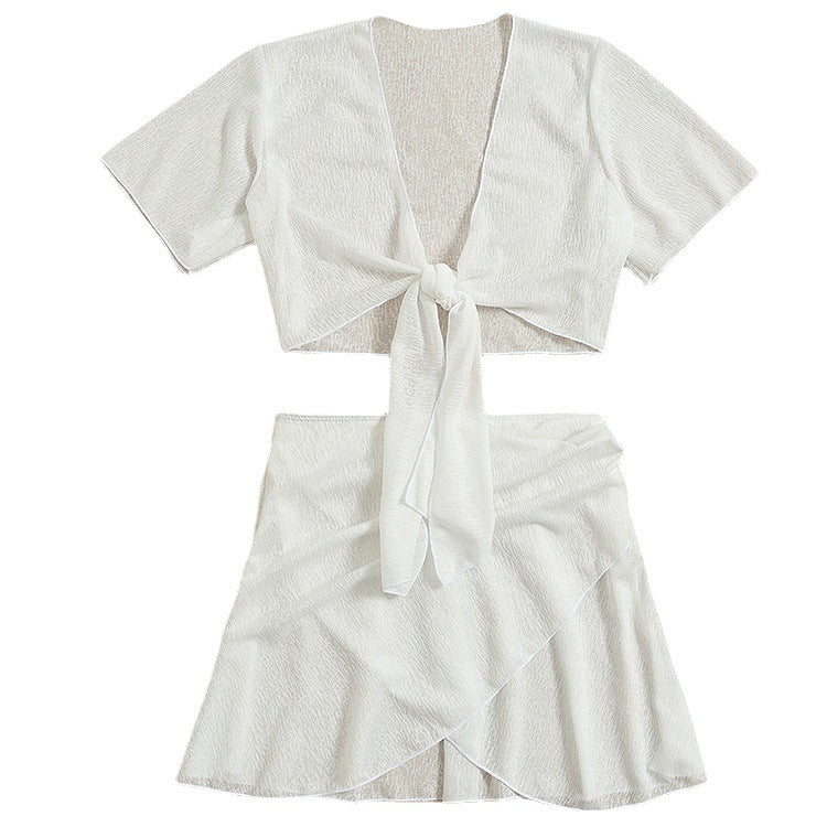 Chic Split White Bikini Set by Sophie Laurie
