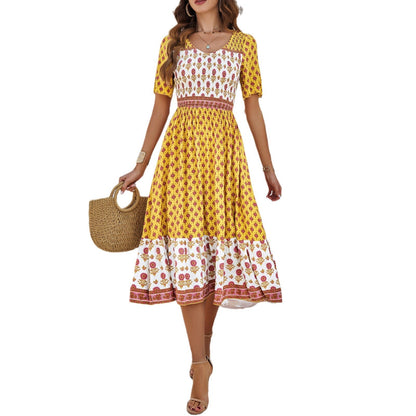 Boho Printed Sophie Laurie Summer Midi Dress