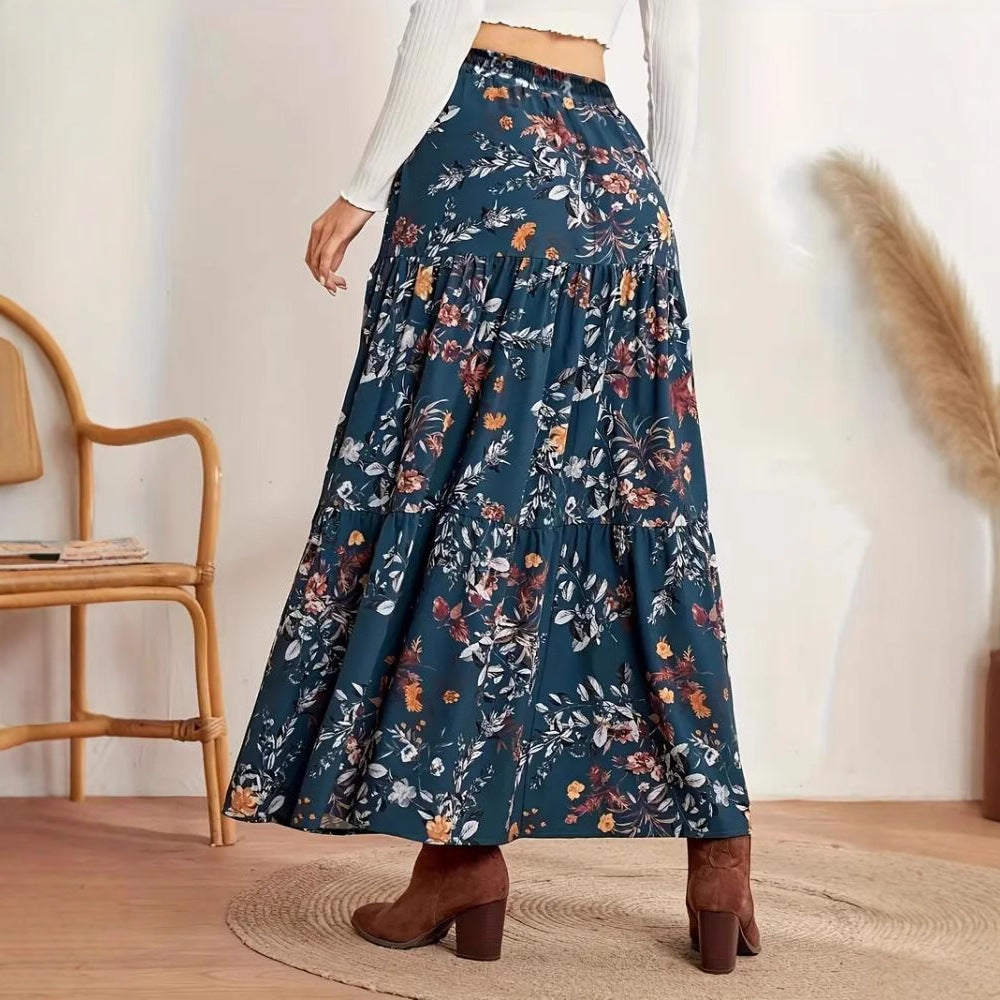 Bohemian Floral Sophie Laurie Midi Skirt