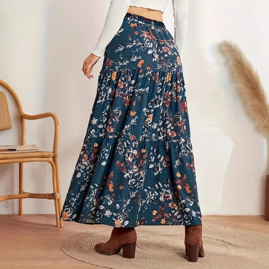Bohemian Floral Sophie Laurie Midi Skirt