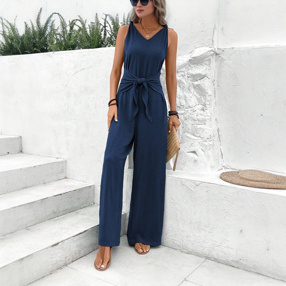 Chic Sleeveless Sophie Laurie Dark Blue Jumpsuit