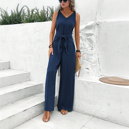 Chic Sleeveless Sophie Laurie Dark Blue Jumpsuit