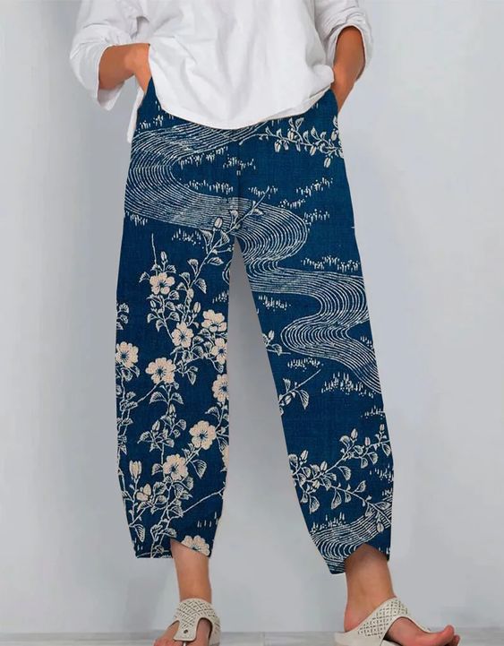 Artful Linen Sophie Laurie 3D Pattern Pants